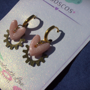 Small Heart Gear Earring