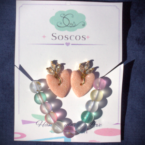 Heart Earrings and Bracelet Bundle